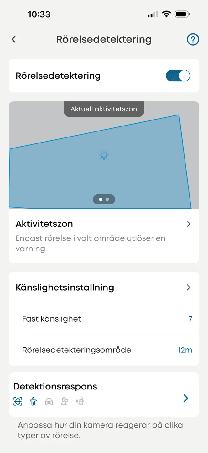 Eufy-appen: aktivitetszon och känslighet för rörelsedetektering på EufyCam S4